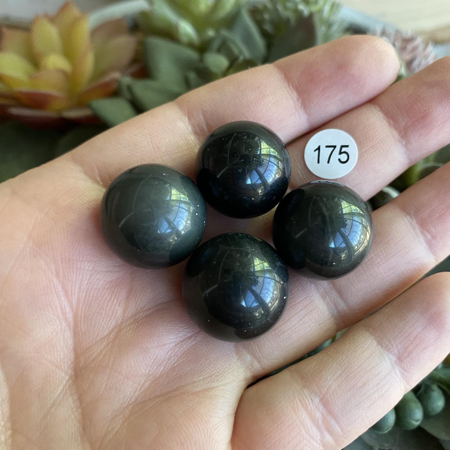 #175 Rainbow Obsidian Spheres Lot