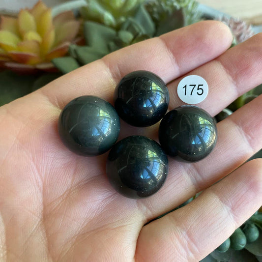 #175 Rainbow Obsidian Spheres Lot